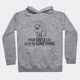 Your obese cat is up to something Hoodie